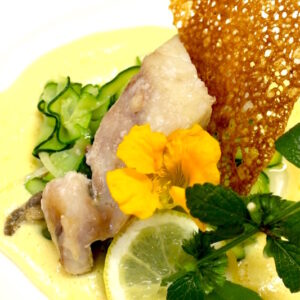 Adlerfisch mit Zitronensabayon