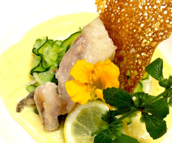 Adlerfisch mit Zitronensabayon